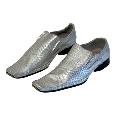 Coolest Silver Croco Loafers