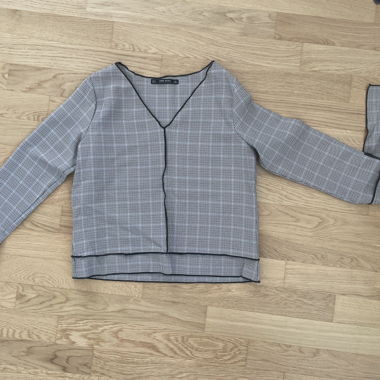 Top a quadri Zara Basic S