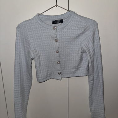 Graue Damen-Strickjacke