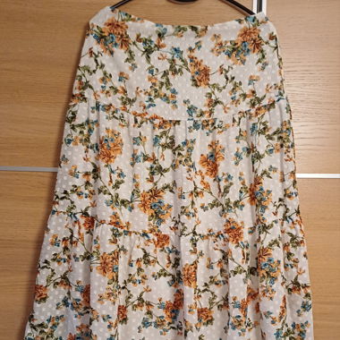 Gonna midi floreale bianca