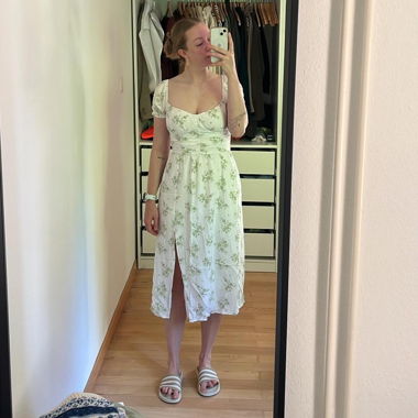 Flower Print Midi Dress