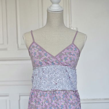 Patchwork Cami Top edc y2k coquette