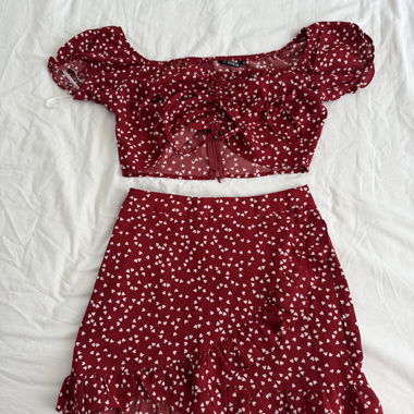 Red Hearts Two-Piece Set