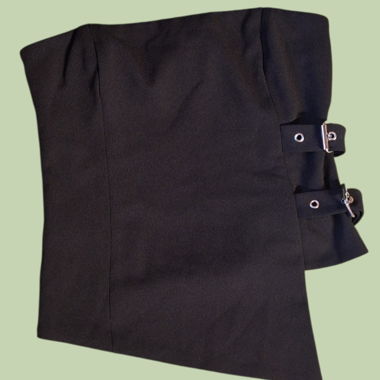Schwarzes Bandeau Top