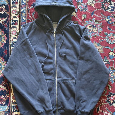 Sweat à capuche zippé bleu
