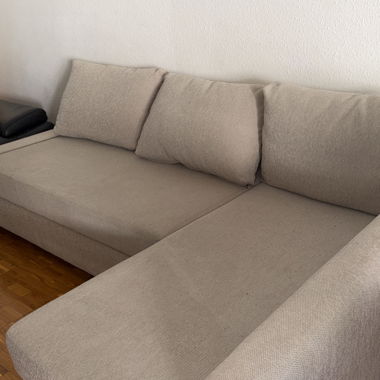 Canapé d’angle sectionnel beige