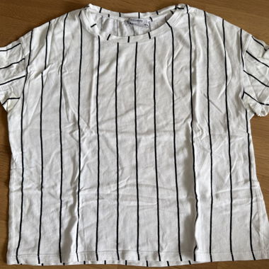 Pull&Bear striped white T-shirt