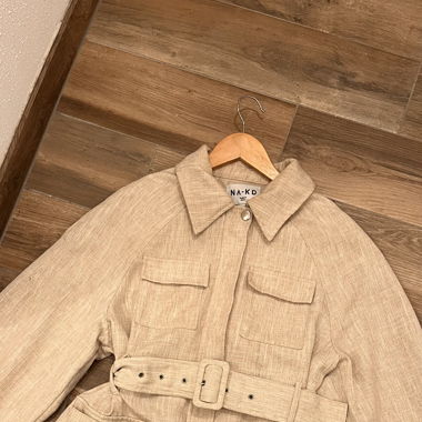 Veste mi saison beige en twill NAKD taille 38