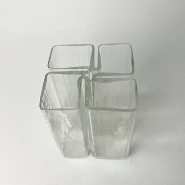 Vase aus Mundgeblasenem Glas von Alfredo Barbini, Murano