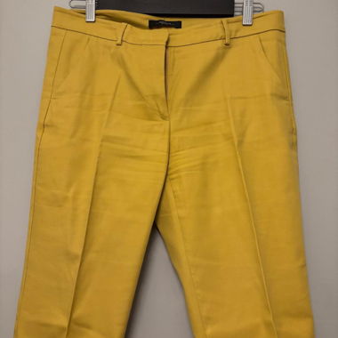 Pantalone in stoffa giallo