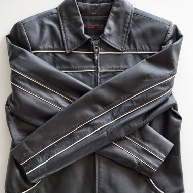 Lederjacke schwarz, Grösse M