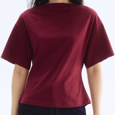 T-shirt bordeaux H&M à coupe ample