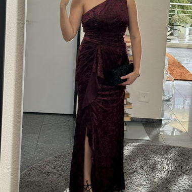 Adrianna Papell Velvet Burnout Ballgown