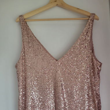 Pailetten-Top rosa