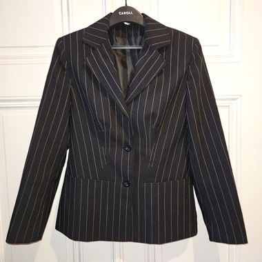 Blazer donna nero a righe sottili T38