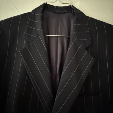 Blazer gessato nero