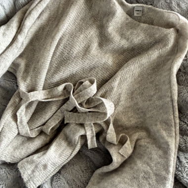 Pull maille ample avec ceinture taille 