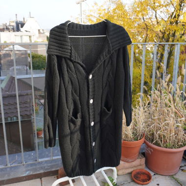 Langer Strickcardigan