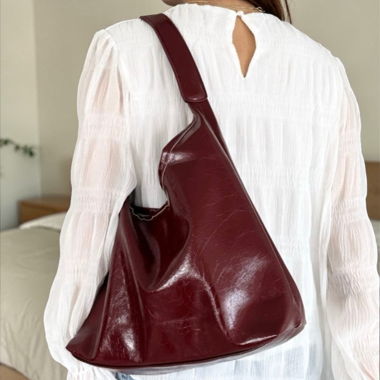 New burgundy shoulder bag – unused