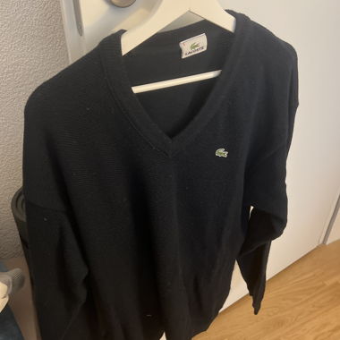 Maglione Lacoste scollo a V nero
