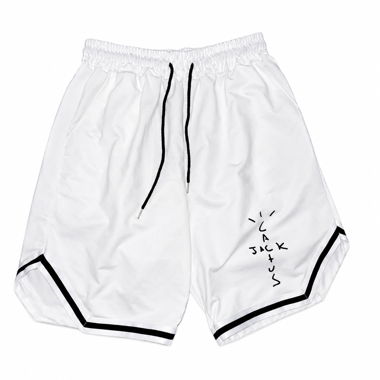 Weisse Sportshorts Travis Scott