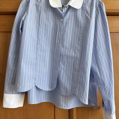 Camicia a righe con colletto Peter Pan