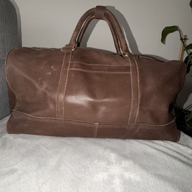 Sac de voyage en cuir brun