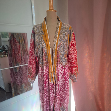 "BASSETTI" KIMONO FLORAL PRINT ONE SIZE