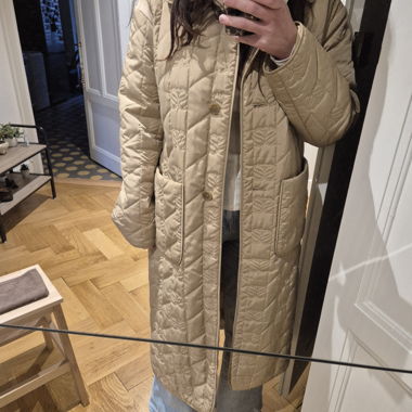 Long beige Sandro coat