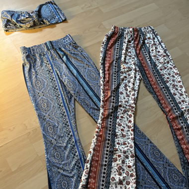 2 Stoff Schlaghosen (1x matching Top) GR. S