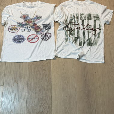 Lot de 2 T-shirts graphiques blancs