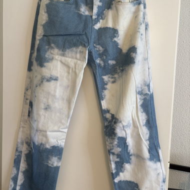 Jeans en batik bleu