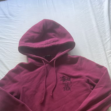 Felpa con cappuccio Stüssy, colore bordeaux