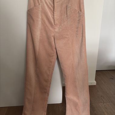 Rosafarbene Isabel-Marant-Velours-Cordhose