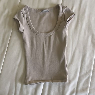 Top a coste beige Zara