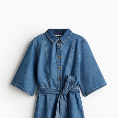 Robe en denim jeans bleu 