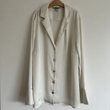 White V-Neck Blouse