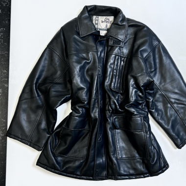 Vegan leather coat