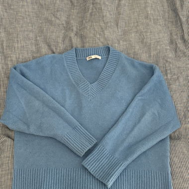 Zara Strickpullover blau