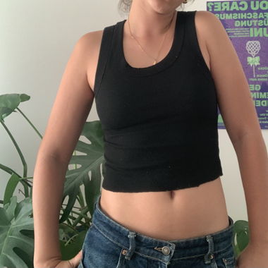 black croptop from subdued