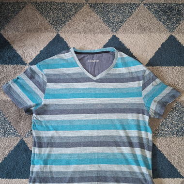 Blue striped nightgown size M