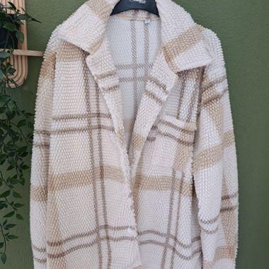 Beige Fleecejacke M