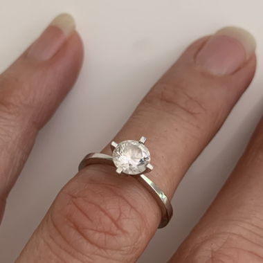 SILBERRING MIT ZIRKONIA 925/20mm