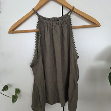 Green Sleeveless Top