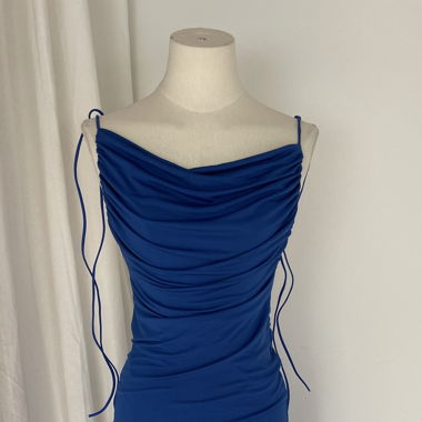 Blue Backless Dress 