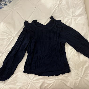 Dunkelblaues Hemd Stradivarius 