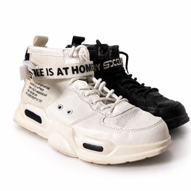 Black and White Streetwear Sneakers