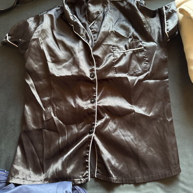 Black Satin Shirt
