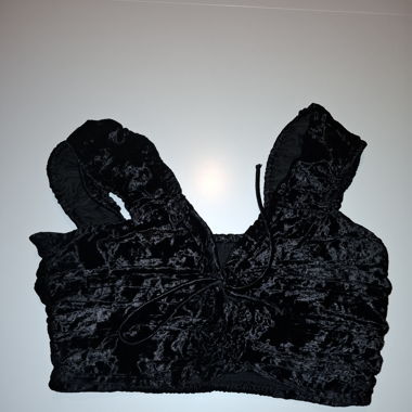 Crop top with corset lacing