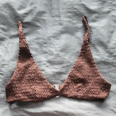 Bikini marron froncé 
